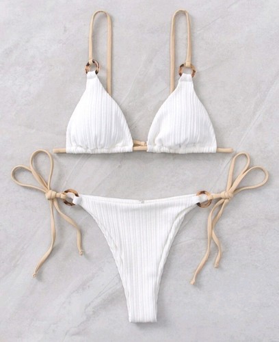 Geripptes bikini set - set, mit